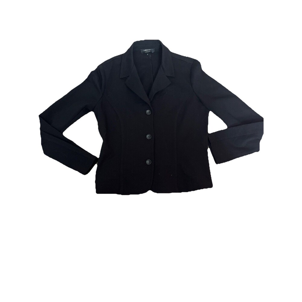 Weekend Max Mara Knit Blazer Size XL Black 3 Button Notched Collar